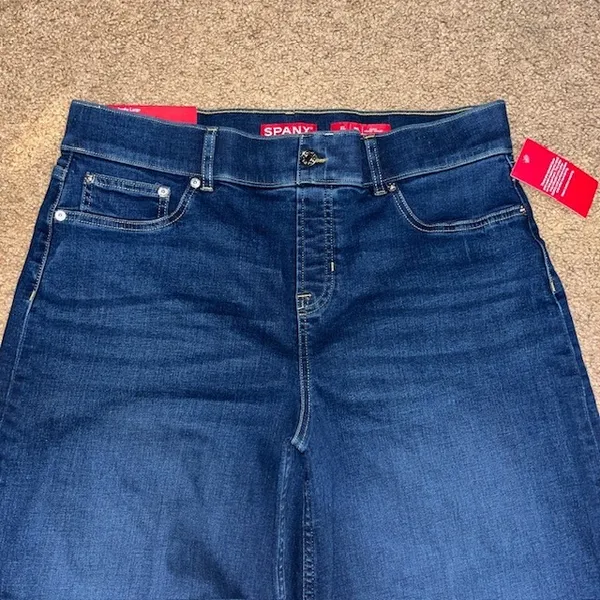 Spanx SPANXshape EveryWear Wide Leg Jeans Pull On Pacific Wash XLP XL Petite‎ - Image 5
