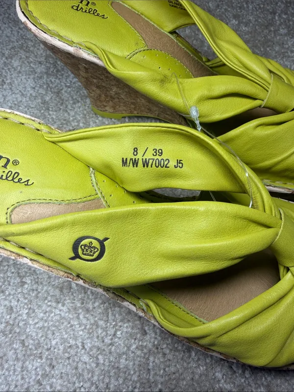 Born drillers Lime Green Knotted Slide Sandals Size 8 - Image 3