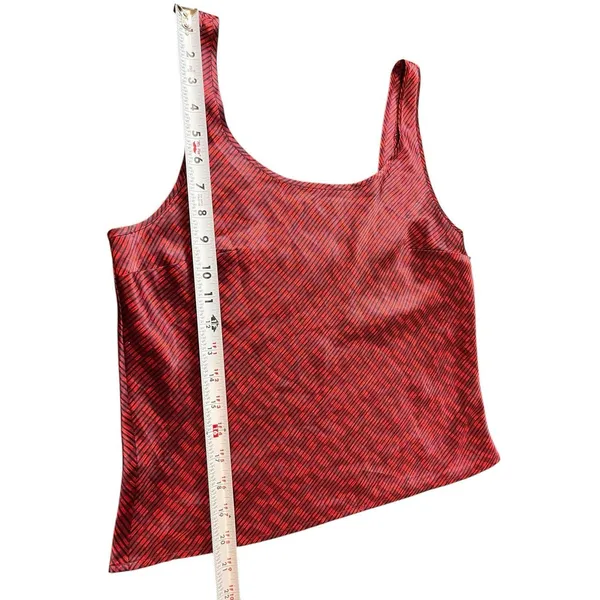 Victoria's Secret VTG Red Black Satin Feel Sleeveless Elastic Waist Pant Set S 90s - Image 8