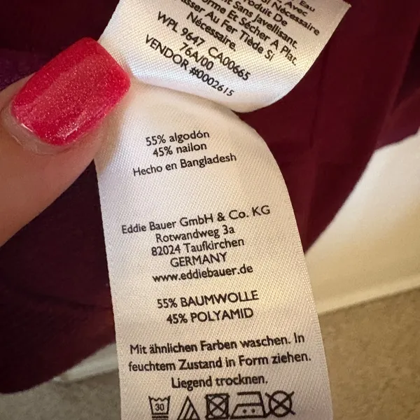 Eddie Bauer Cardigan, Burgundy Preloved, great condition SZ M - Image 8