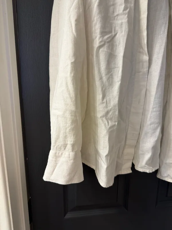 Abercrombie Linen Oversized Button Down Shirt L - Image 3
