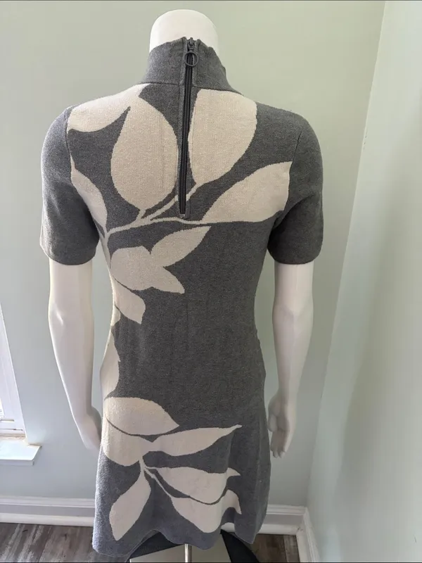ANTHROPOLOGIE Nina Short-Sleeve Mock Neck Mini Dress XS - Image 7