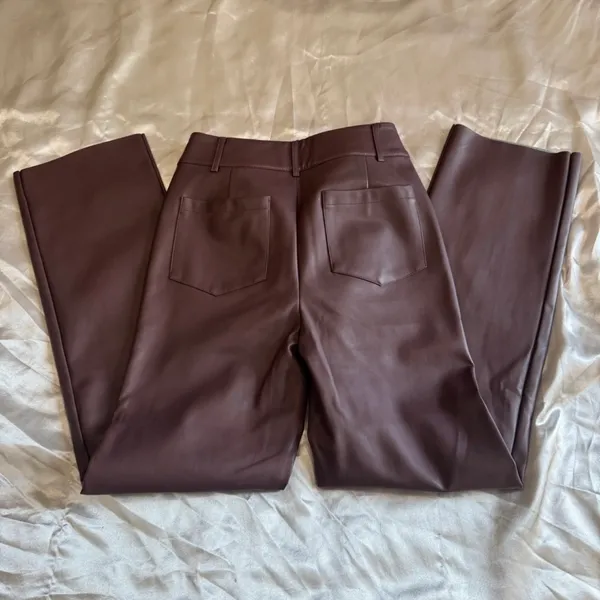 Meshki Leather Pants Quiet Luxury Elevated Chic Mininalist Tailored Scandi - Image 5