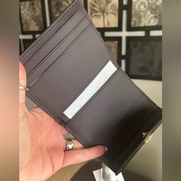 Authentic COACH 1941 signature colorblock leather snap wallet - Image 3