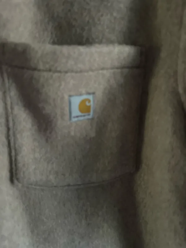 Carhartt Women's Loose Fit Fleece Shirt Jac - Oat Milk Heather (Size Medium NWOT) - Image 2