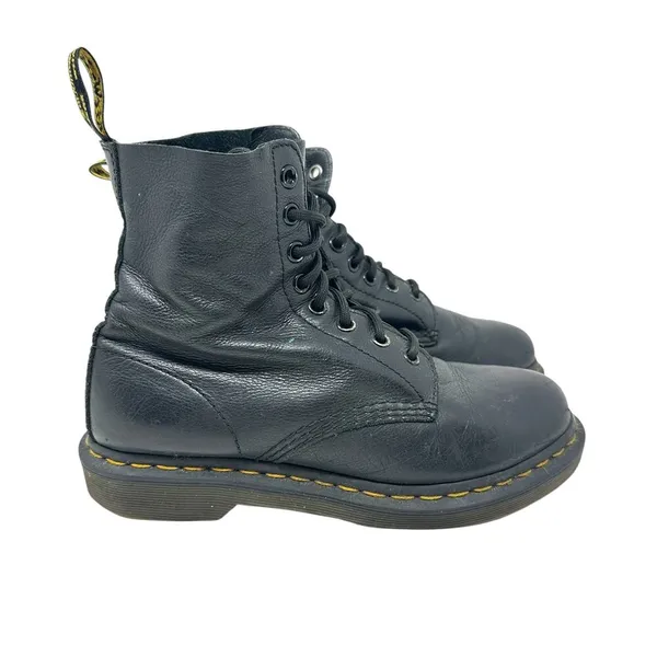 Dr. Martens 1460 Pascal Virginia‎ Soft Leather Boots Black Combat Size US 7 - Image 5