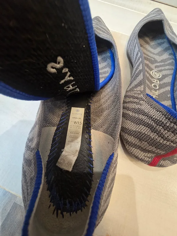 {9.5} Rothy's Gray Zebra Pointed Slip On Ballet Shoe - Image 10