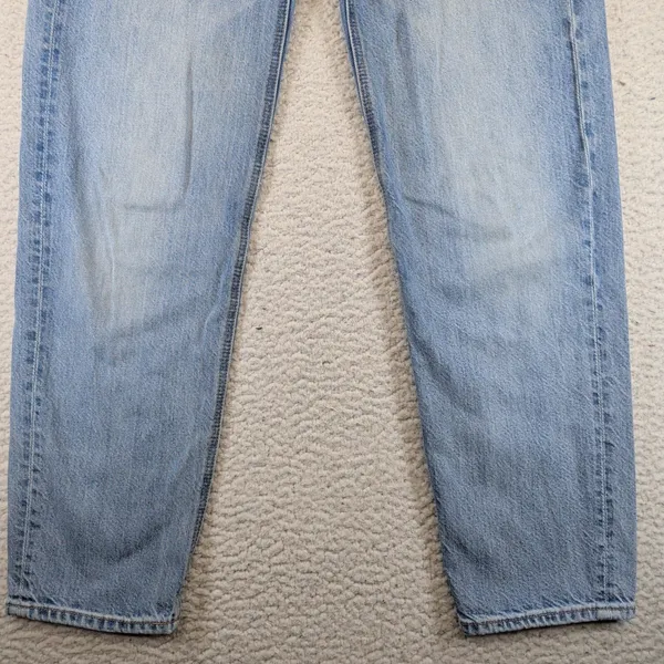American Eagle Baggy Jean High Rise Distressed Light Wash Blue Denim Size 00 - Image 7