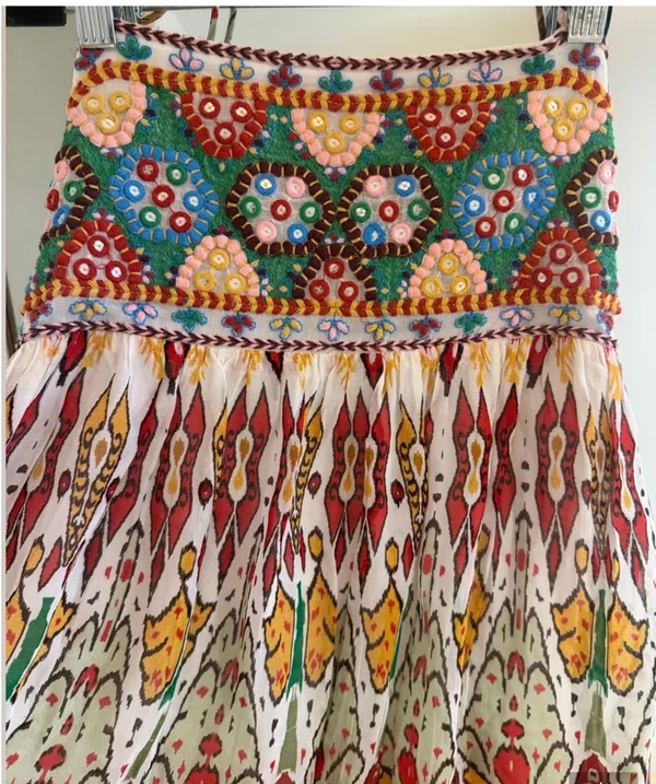ZARA Embroidered Bohemian Colorful Mini Festival Sun Dress NWOT - Image 5