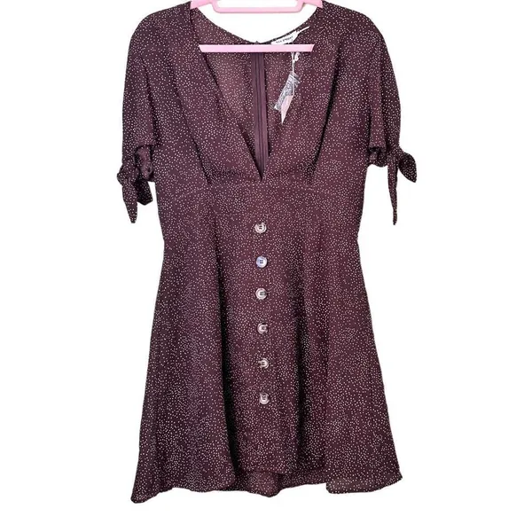 Urban Outfitters Blu Pepper Brown Polka Dot Dress Size Large - Image 2