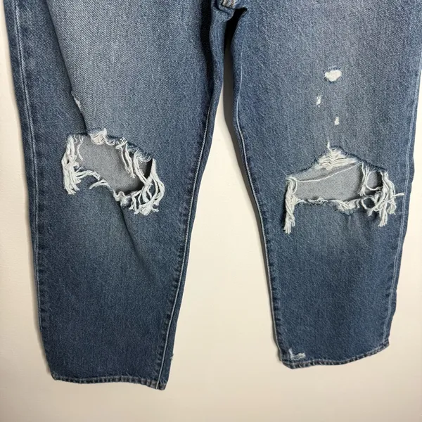 NWT Levi's Ribcage Straight‎ Ankle Jean Super HighRise Distressed Blue 29 x 27 - Image 4