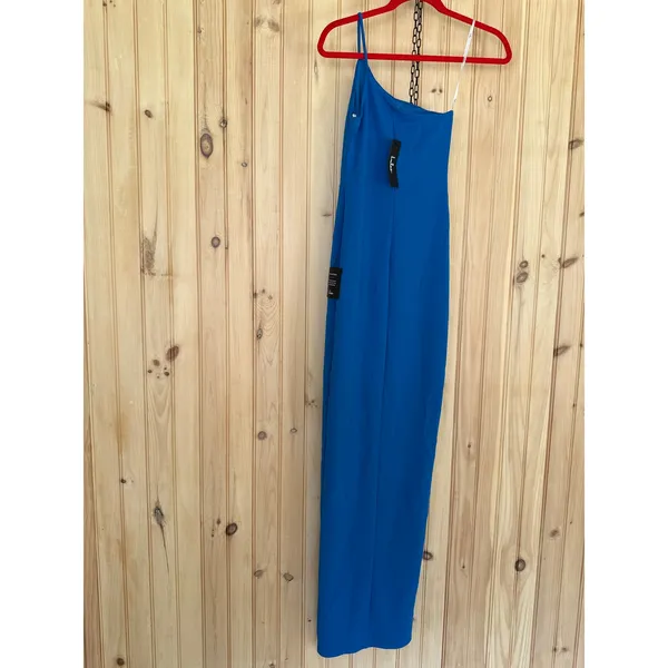 NWT Lulus Keeper of My Heart Blue One-Shoulder Maxi Dress Holiday Party Size S - Image 6