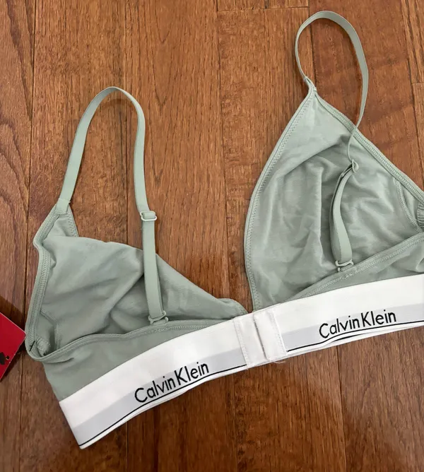 Calvin Klein NWT Women's Modern Cotton Lightly Lined Triangle Wireless Bralette - Image 5