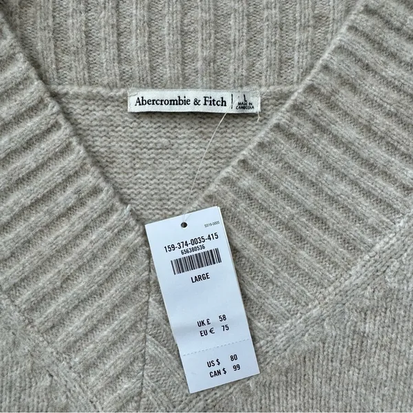 NWT abercrombie tan sweater dress Size L - Image 6