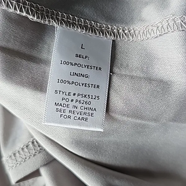 Polagram‎ -1925 Tulle Mesh Skirt Light Grey Midi Length Boho Balletcore Large - Image 8