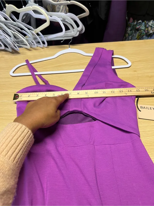Bailey 44 Zennie Dress Midnight Purple Cutout Asymmetrical Midi S NWT - Image 14