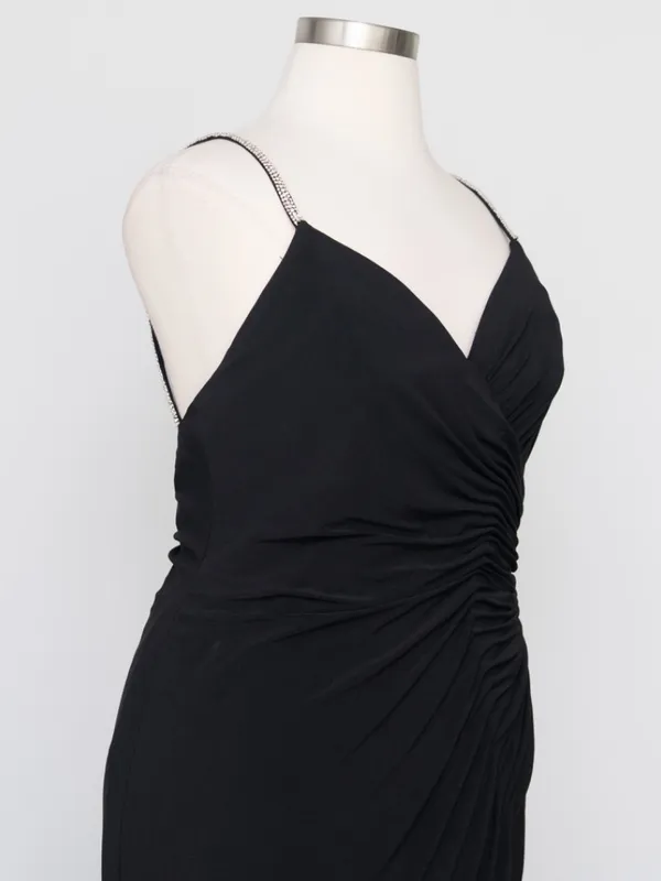 Mac‎ Duggal - Faux Wrap V-Neck Open Back Gown 26695 - Image 10