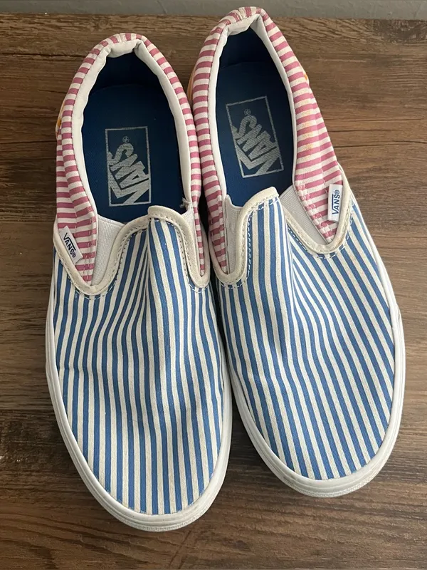 Vans Classic Slip-On Deck Club Mix Stripes Shoes Size 8 - Image 7