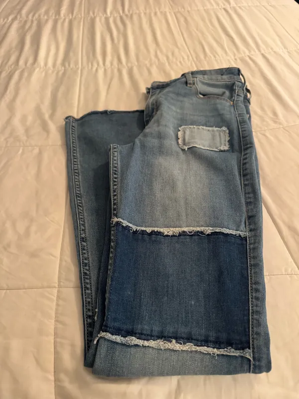 Hollister flare patchwork jeans  - Image 6