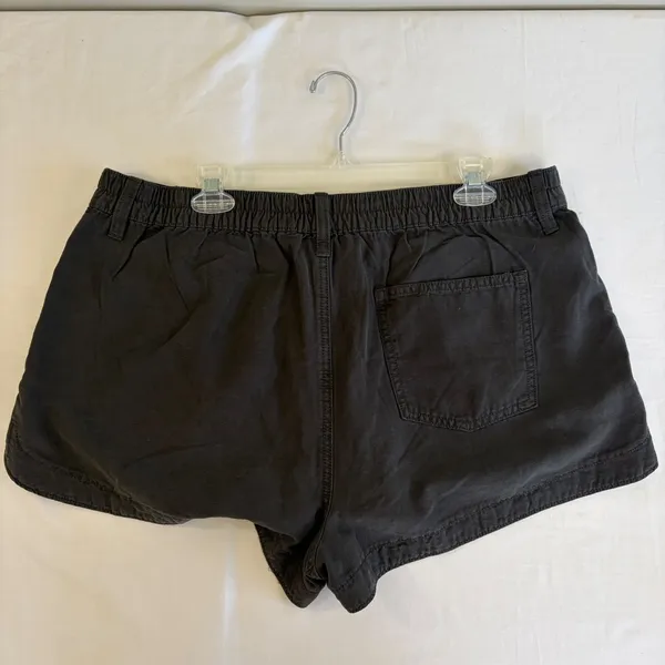 Aerie Charcoal Grey Cotton Lyocell High Waisted Shorts‎ XL Momcore Minimalist - Image 8