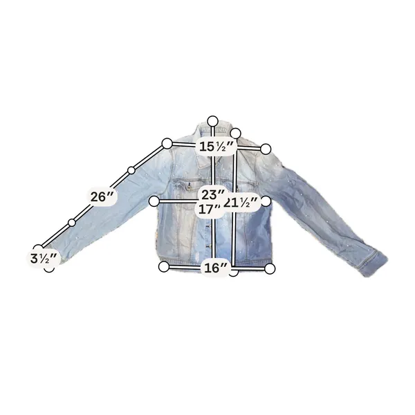 Jessica Simpson Women Large Pearl Embellished Distressed Denim Jacket Light Wash - Image 9