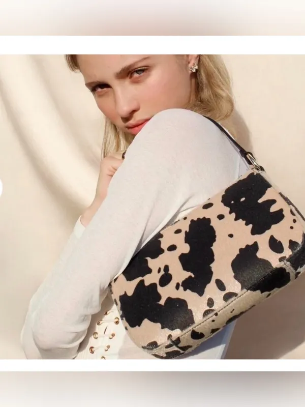 Frasier Sterling Hair-On Vegan Shoulder Bag - Image 2