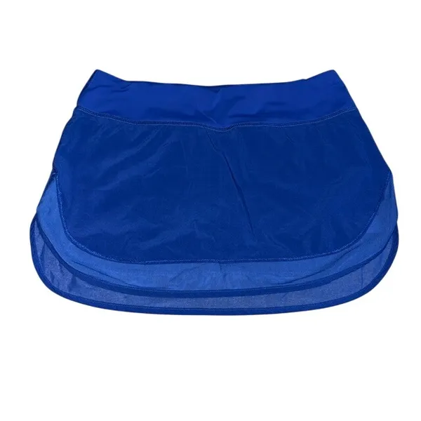 Lululemon Hotty Hot Skirt II Activewear Mesh Hem Sapphire Blue 6 - Image 3
