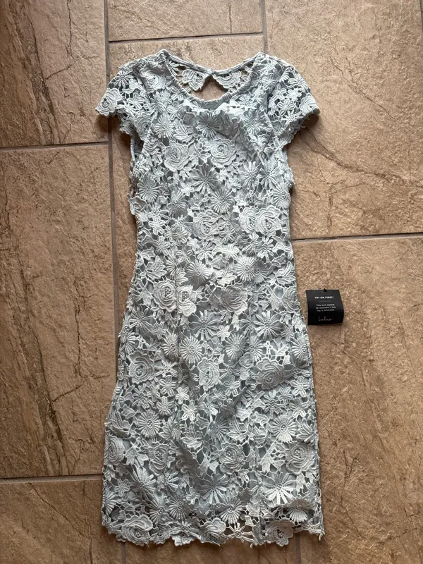 Lulus Romance Language Light Blue Backless Lace Dress - Image 5