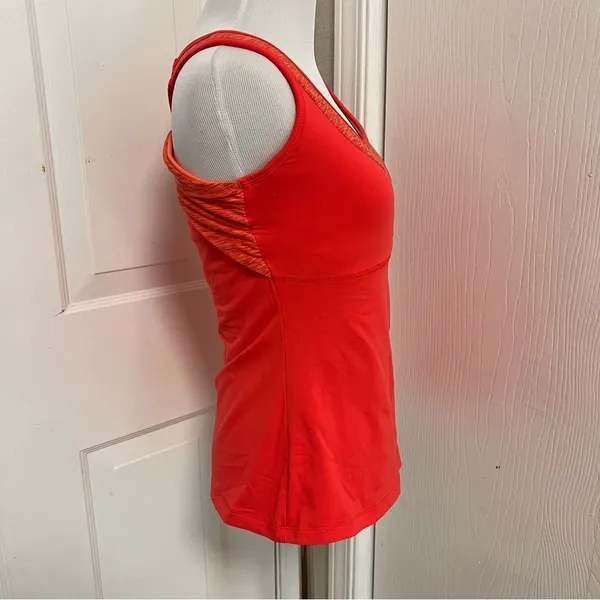 Lucy Criss Cross Compression Active Tank F1* Orange Size M - Image 4