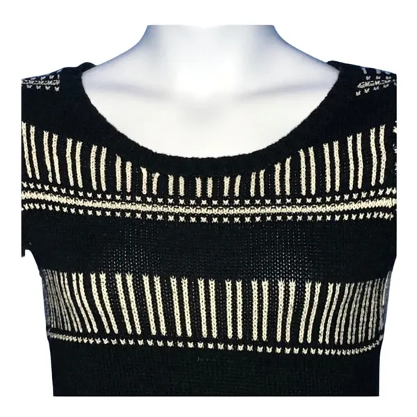 Roxy Knit Sweater Dress XS Gray White Cozy Cabin Core Fall Winter Dress - Image 3