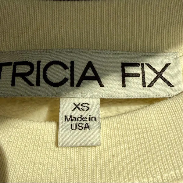 Tricia Fix Free People Exclusive Butterfly Crewneck Sweatshirt in Cream Xs - Image 3
