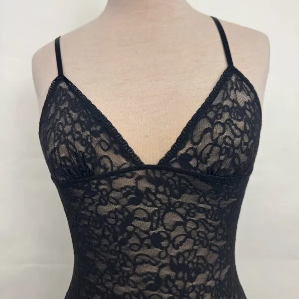 Victoria's Secret Mesh Lace Semi-Sheer Babydoll Lingerie Black bodycon Size S - Image 2