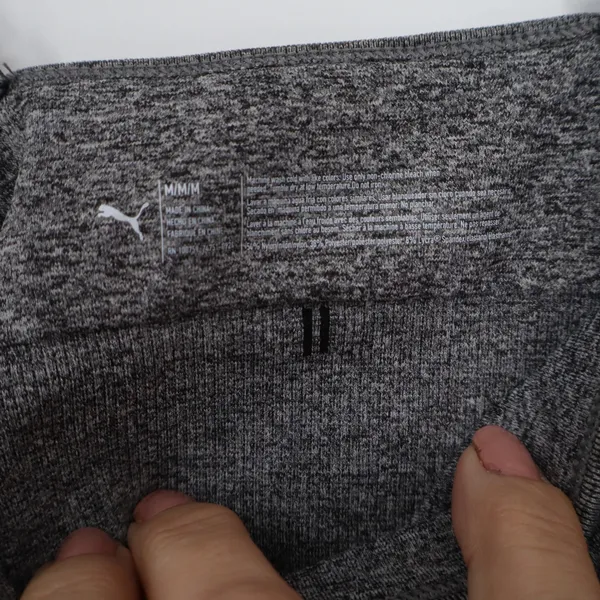 Puma Womens Seamless Sports Bra Heather Grey Square Neck Adjustable Straps M - Image 2
