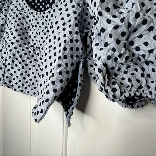 Free People Polka‎ Dot Crop Top Puff Sleeve Size 6 - Image 5