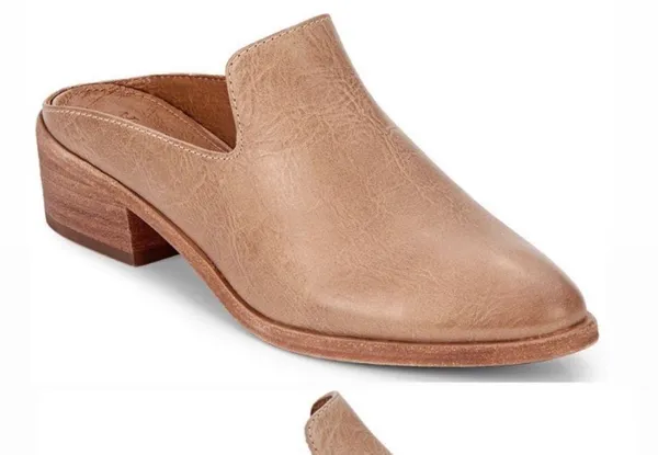 Frye • ray artisan metallic leather mules sz 7 - Image 4