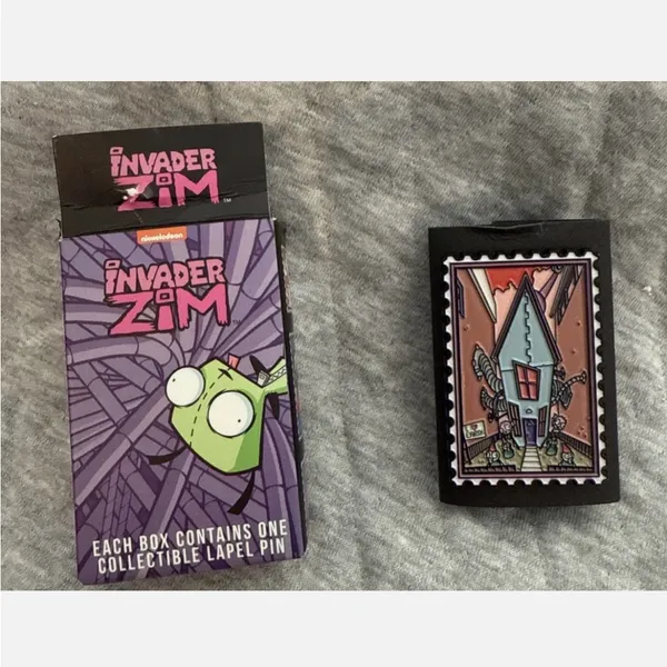 Invader Zim Enamel Stamp Pin - Image 2