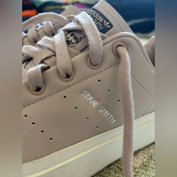 Converse Adidas Stan Smith Pink Leather Platform Sneakers size 7.5 - Image 2