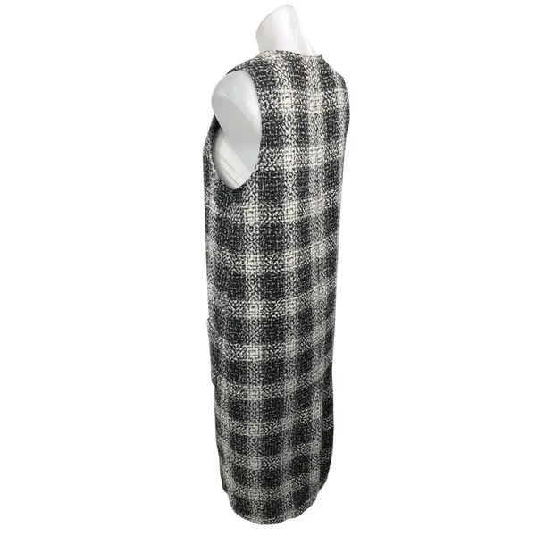 BCBGeneration Plaid Sleeveless Midi Long Duster Blazer Cardigan Coat Jacket Sz S - Image 2