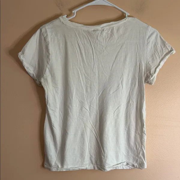 H&M White Short Sleeve Crewneck Tee - Image 4