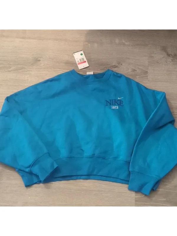 Nike Phoenix Fleece Varsity Oversize Crewneck Sweatshirt size large - Image 3