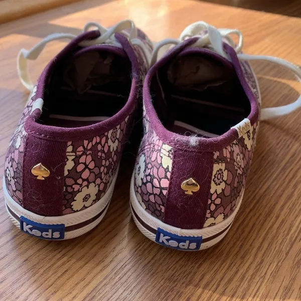 Kate Spade Keds X Sneakers Purple Floral Design Women’s Shoe Size 6.5 Casual - Image 5