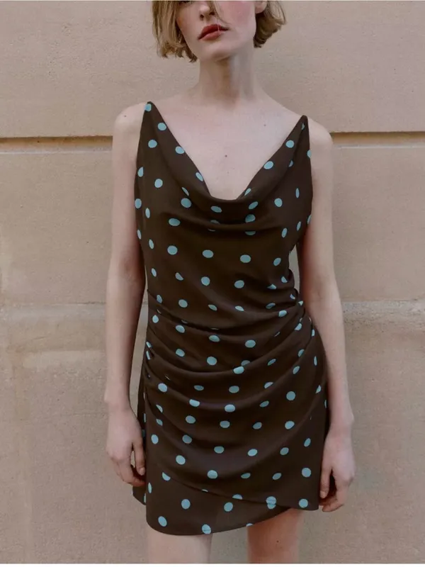 Zara POLKA DOT MINI DRESS - Image 2