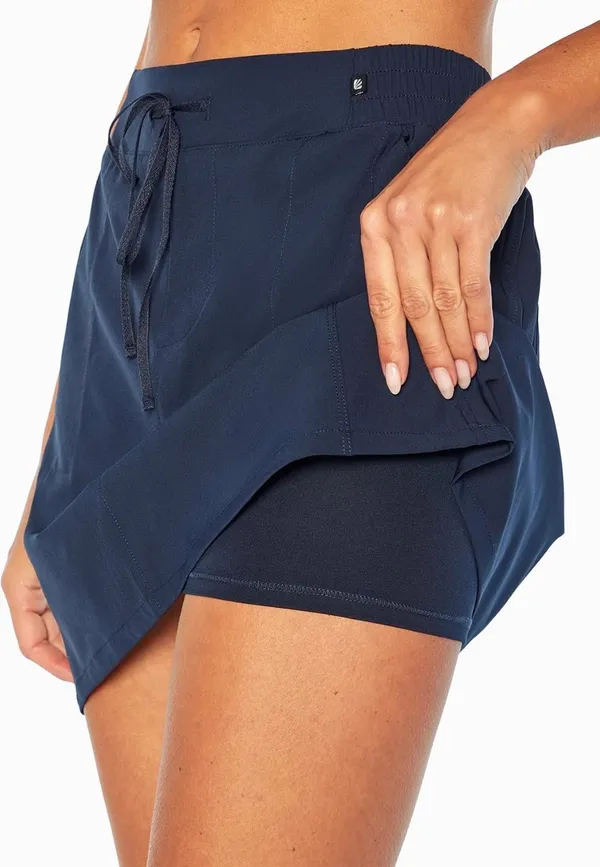 Women's Kira Stretch Woven Skort Blue Size M - Image 2