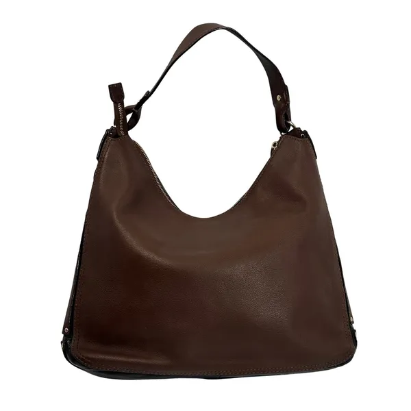 Kate Spade New‎ York Leather Hobo Shoulder Bag Purse Brown Gold Tone Hardware - Image 2