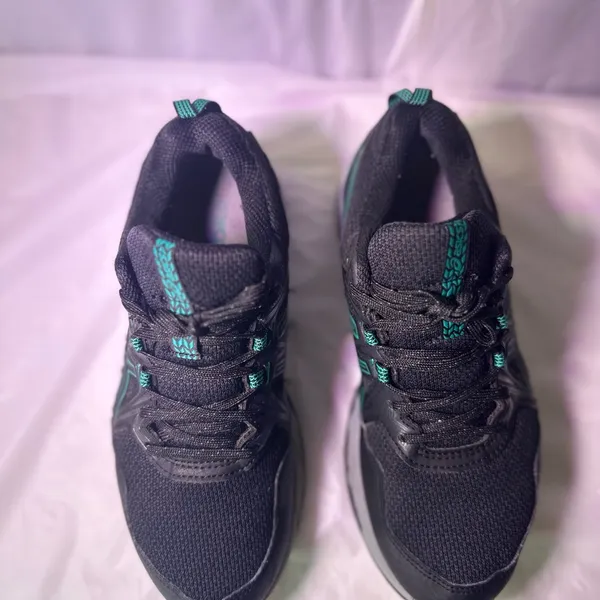 ASICS Gel-Venture 8 Black and Turquoise Trail Shoes - Image 5