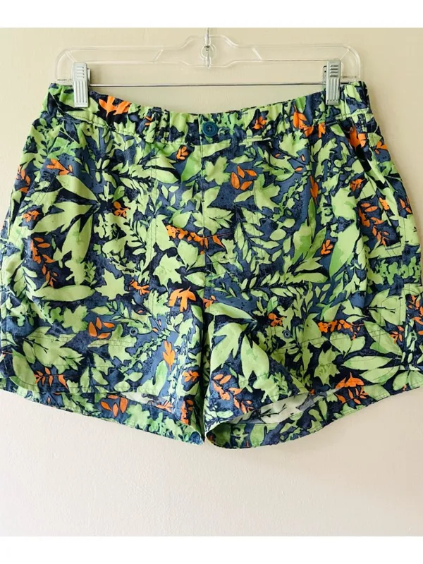 REI Womens Sz M Co-op Sahara Hiking shorts functional pockets elastic waist - Image 2