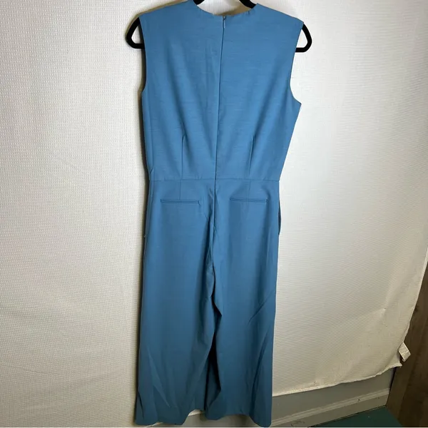 OAK + FORT | Formal Dressy‎ Wide-Leg Jumpsuit Medium Baby Blue - Image 3