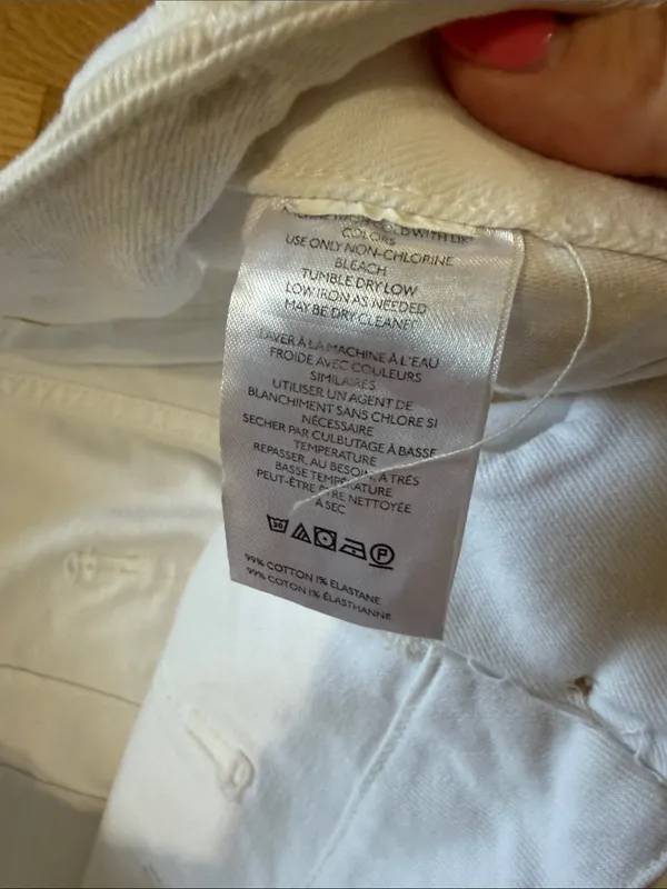 Maeve White The Colette Wide Leg Cropped Pants Sz 33 - Image 5