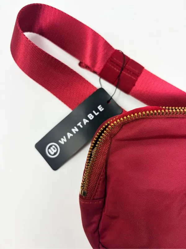 NWT Wantable Nylon Cozytober Crossbody Belt Bag in Burgundy - Image 4