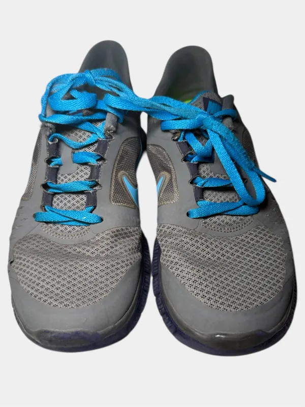 Nike Free Run 3 Women's Shoes Size 6.5 Gray Blue Running Athletic - Image 2